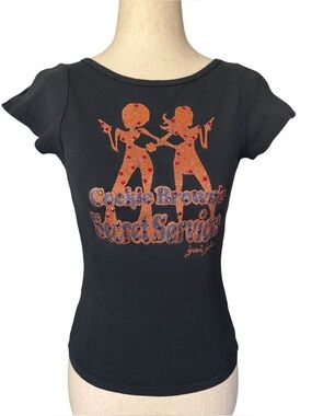 Rare Joomi Joolz Cookie Brownie Secret Services Baby Tee T-Shirt Y2k 90s Small